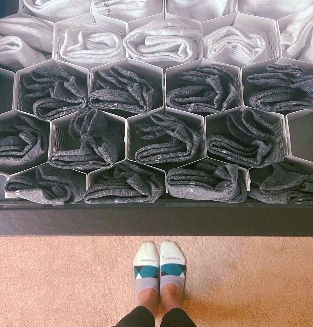 organized sock drawer