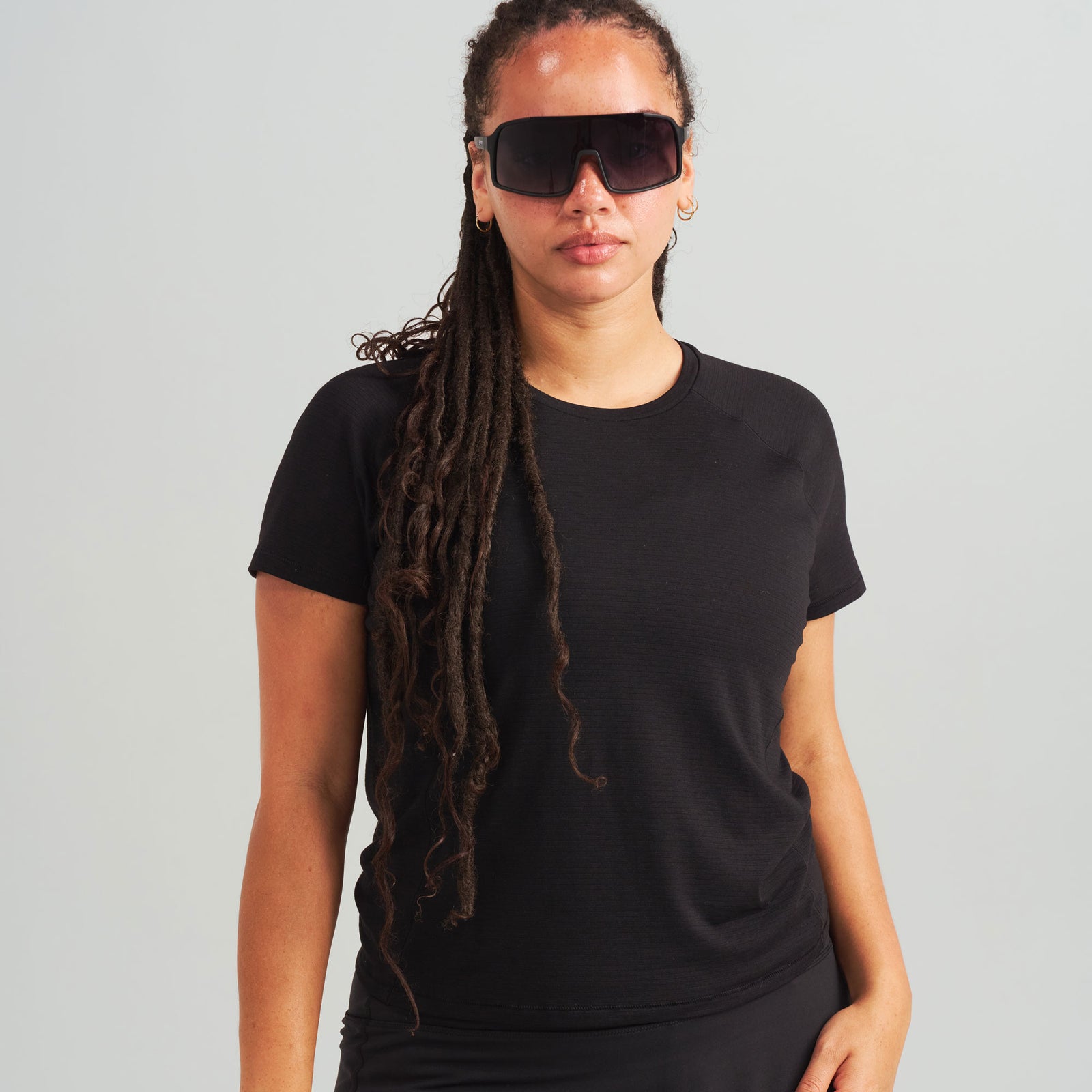 Black | model: Salome is wearing a size Large - Bust 36" Waist 31" Hip 44"