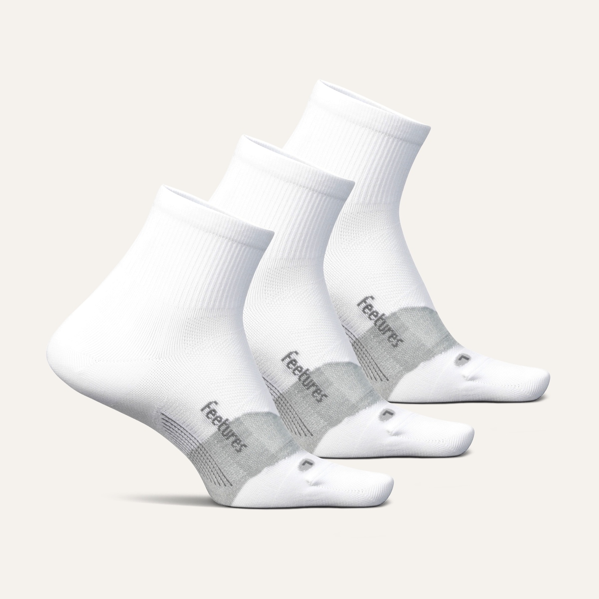 Elite Ultra Light Quarter 3 Pack - White