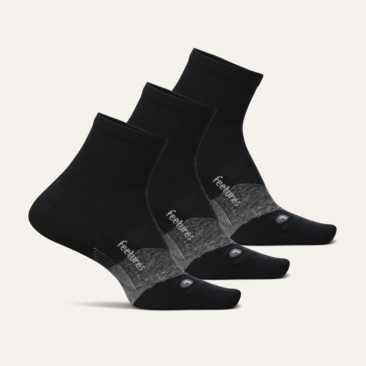 Elite Ultra Light Quarter 3 Pack - Black