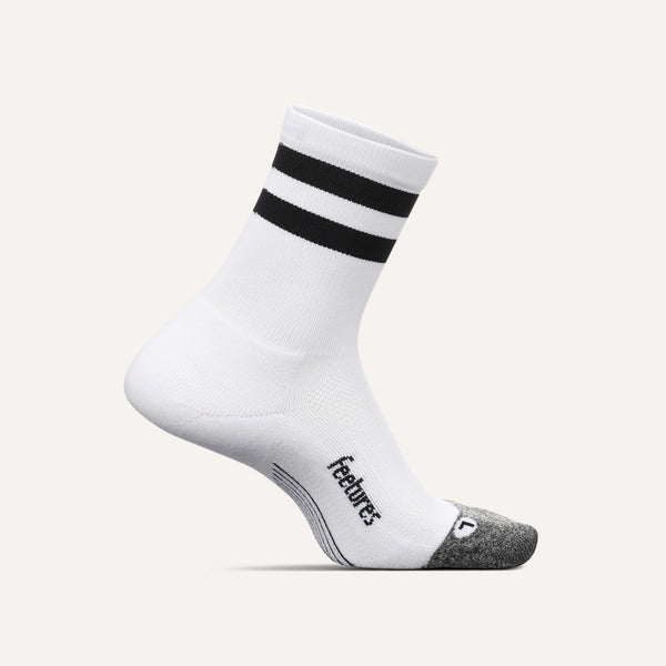 Elite Light Cushion Mini Crew - Wht High Top Stripe