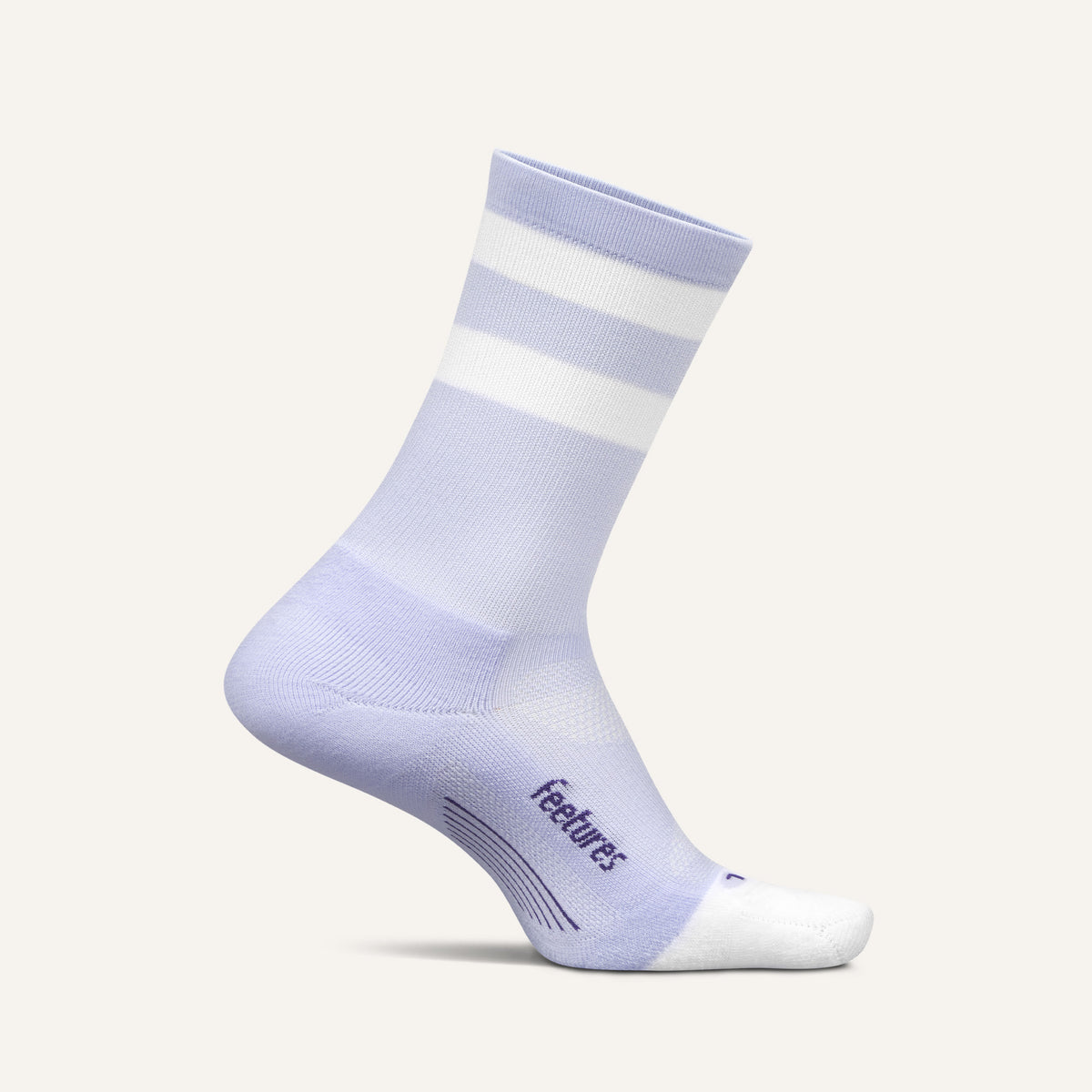 Elite Light Cushion Mini Crew - Lilac High Top Stripe