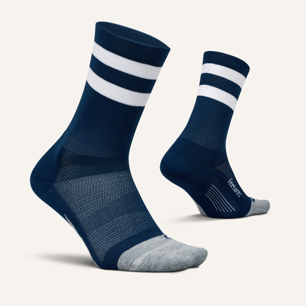 Elite Light Cushion Mini Crew - Navy High Top Stripe