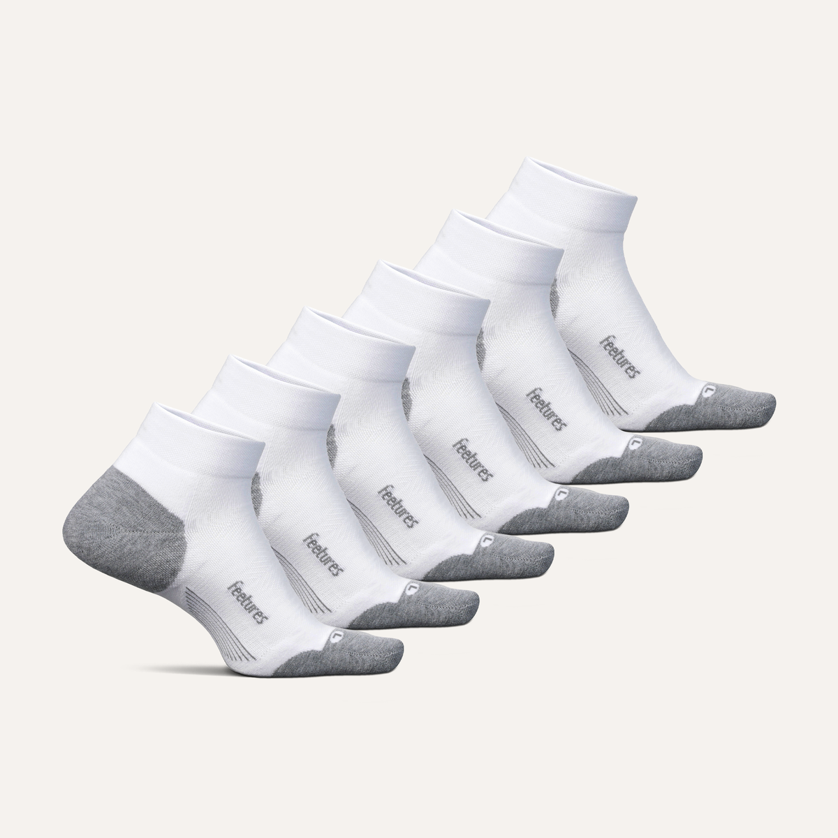 Elite Max Cushion Low Cut 6 Pack - White