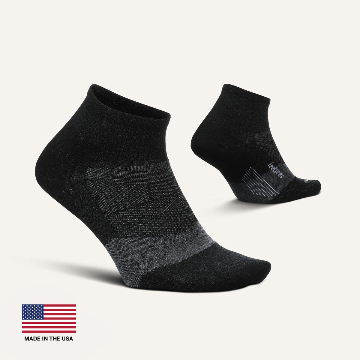 Merino 10 Max Cushion Quarter - Black