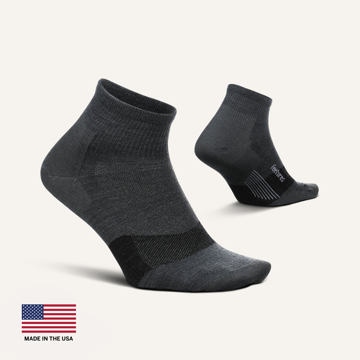 Merino 10 Max Cushion Quarter - Gray