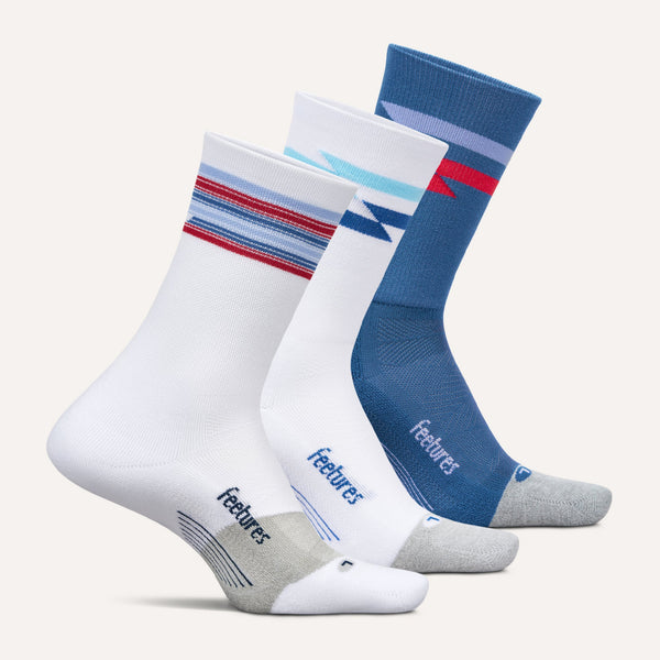 Elite Light Cushion Mini Crew 3 Pack - USA Mix