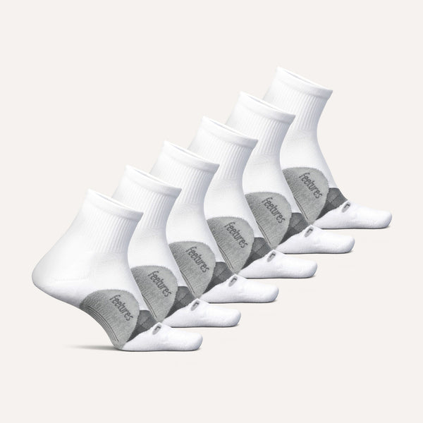 Elite Light Cushion Quarter 6 Pack - White Mix
