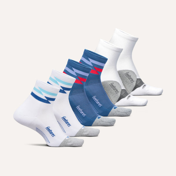 Elite Light Cushion Quarter 6 Pack - White Track Mix