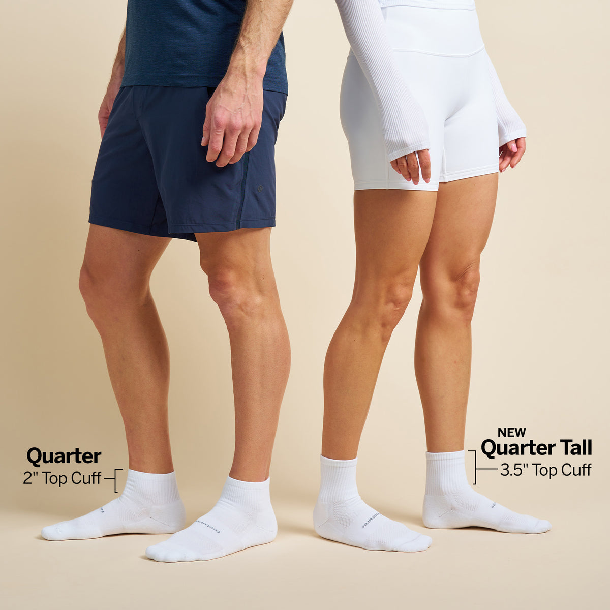 High Performance Max Cushion Quarter Tall - White