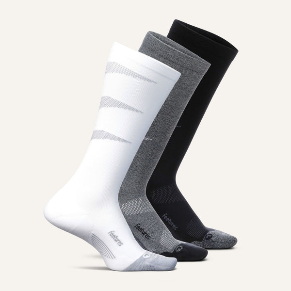 Graduated Compression Light Cushion Knee High 3 Pack - Essentials Mix