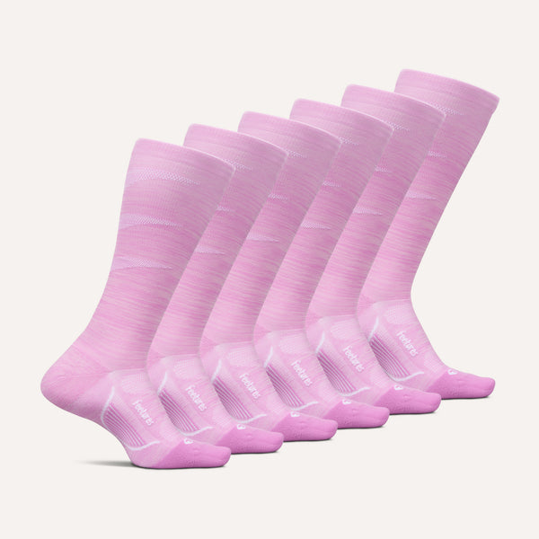 Graduated Compression Light Cushion Knee High 6 Pack - Rose Quartz Mix