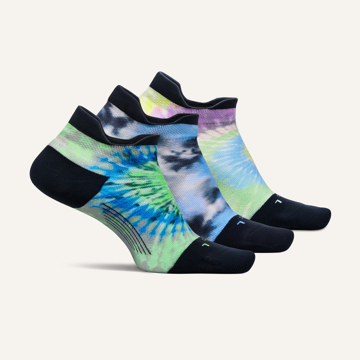 Elite Light Cushion Tab Limited Edition Tie Dye 3 Pack - Glow Mix