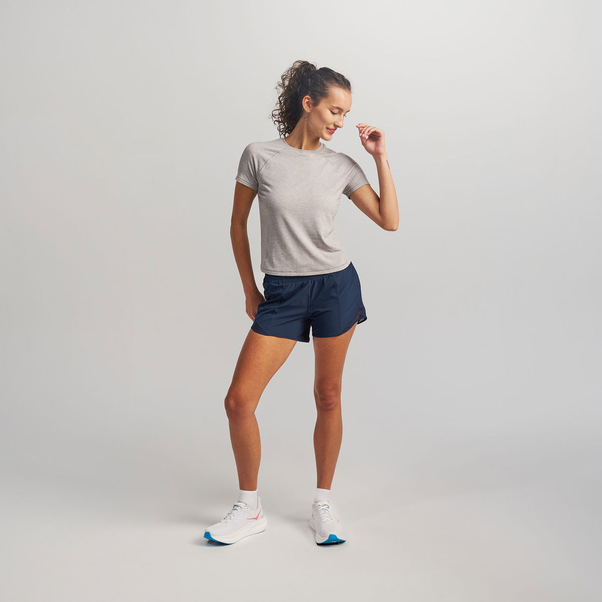 Women’s Stride Flex Performance Tee - Light Gray