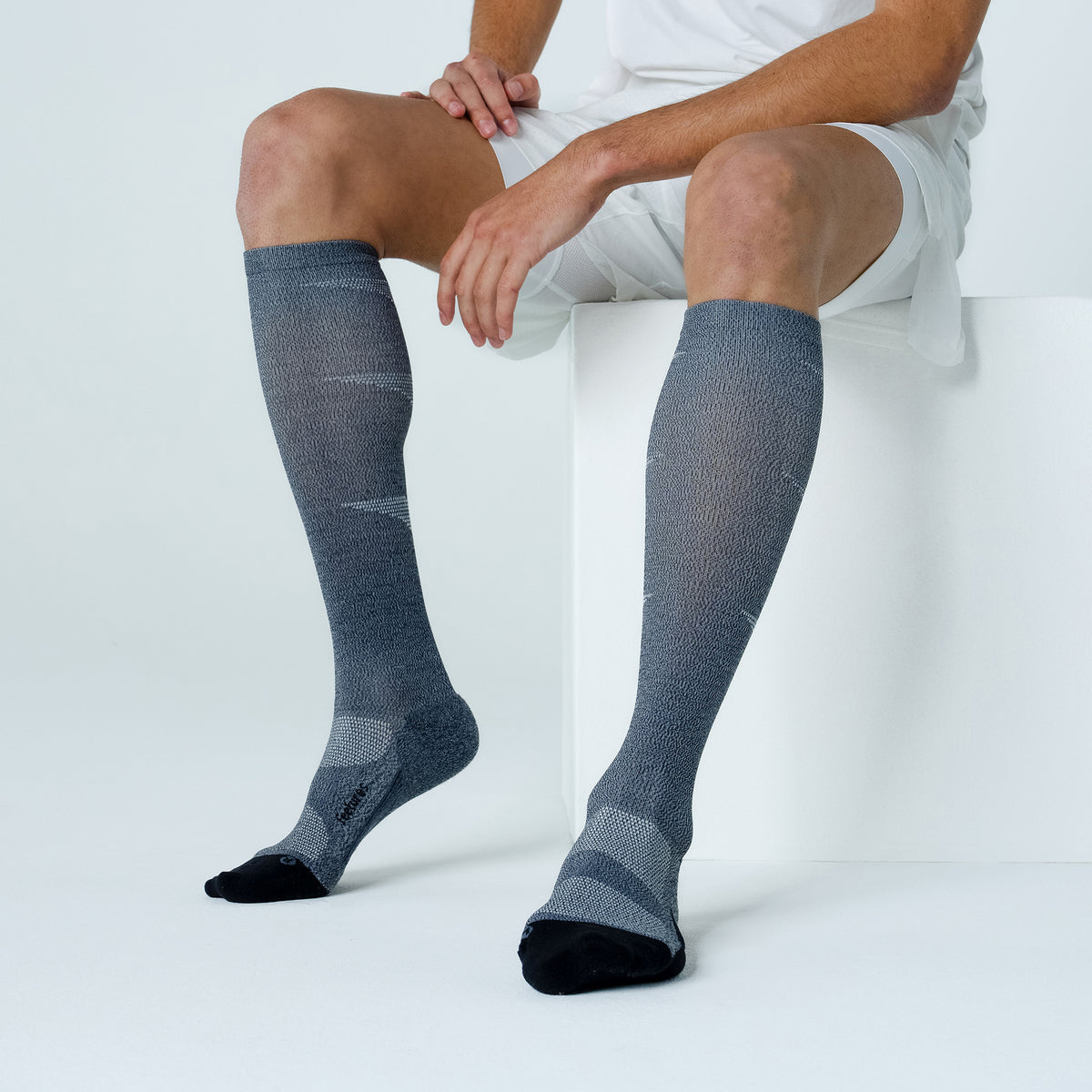 Graduated Compression Light Cushion Knee High - Gray