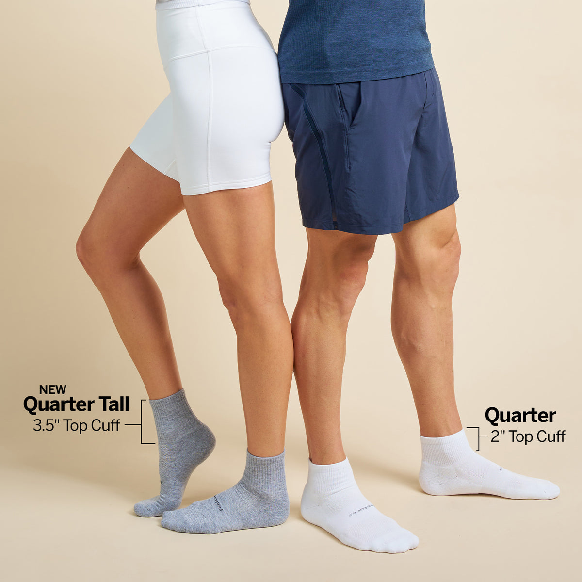 High Performance Max Cushion Quarter Tall 6 Pack - Light Gray Mix