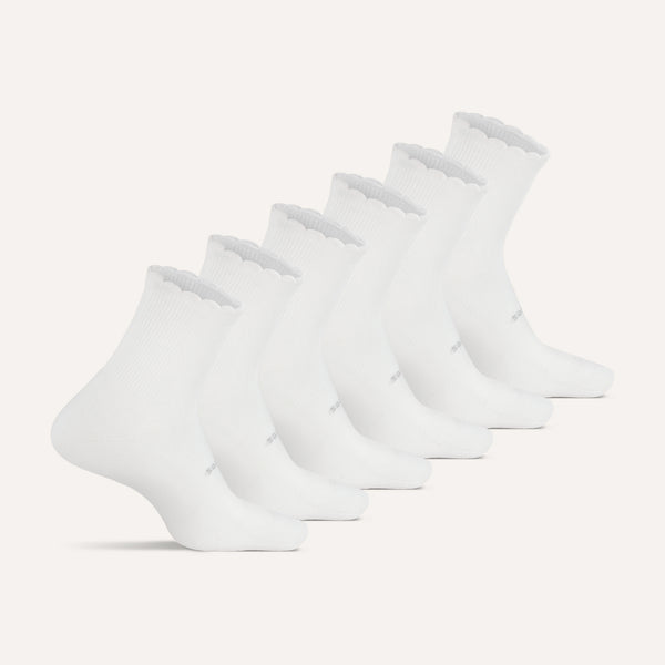 High Performance Max Cushion Quarter Tall Scallop 6 Pack - Cloud Ripple Mix