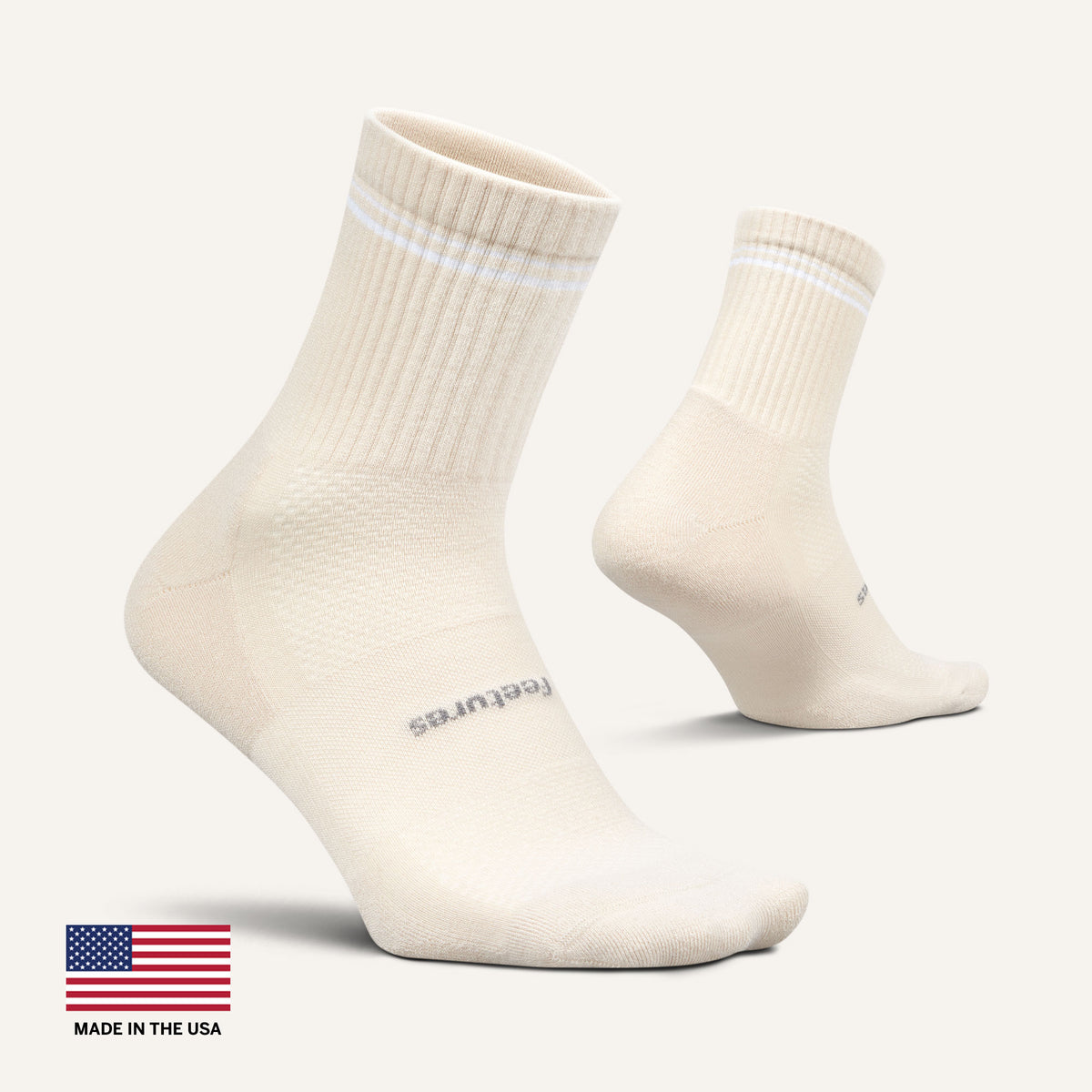 High Performance Max Cushion Quarter Tall - Almond Stripe