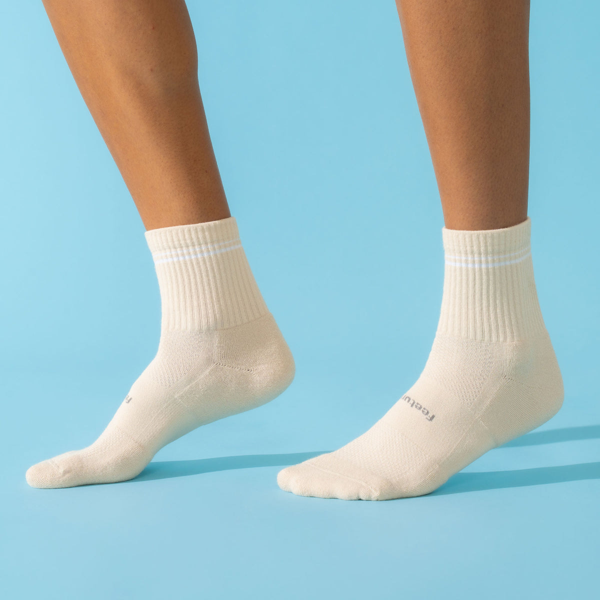 High Performance Max Cushion Quarter Tall - Almond Stripe