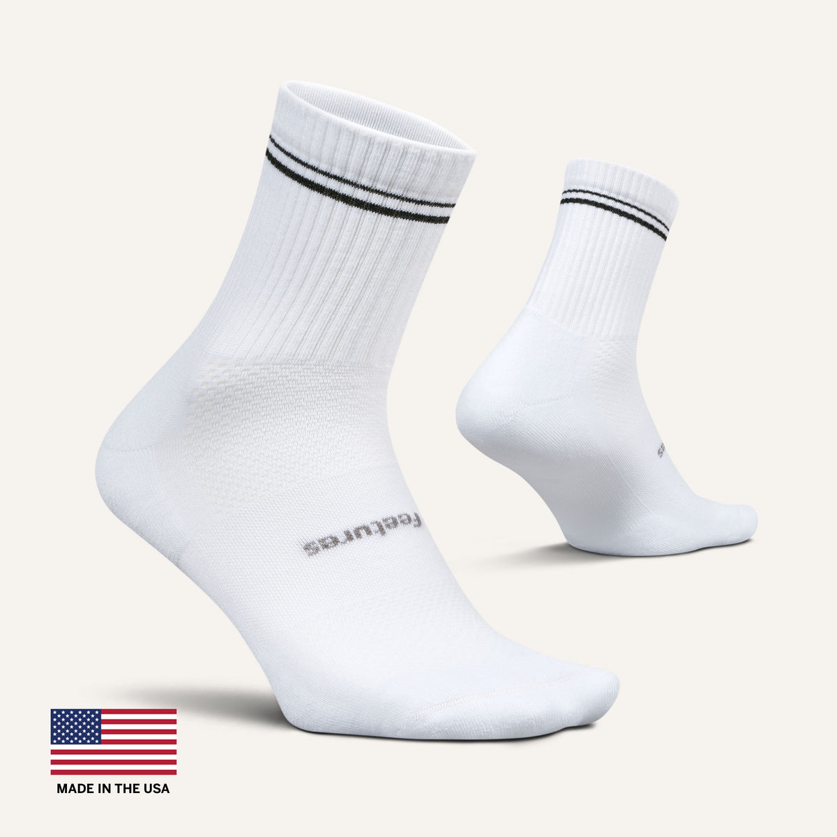 High Performance Max Cushion Quarter Tall - Black Stripe