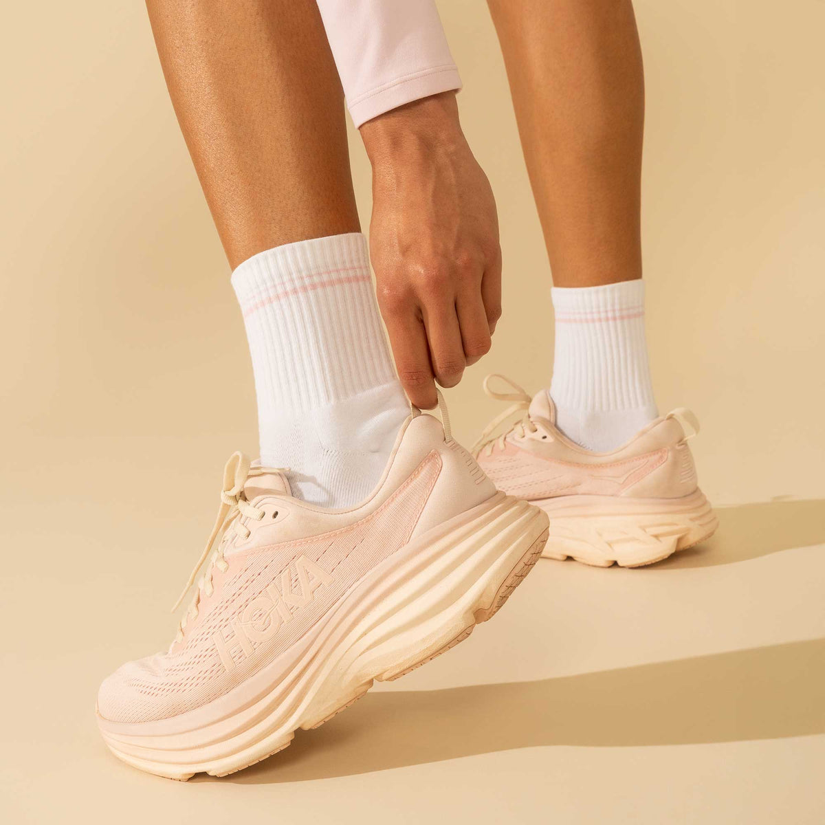 High Performance Max Cushion Quarter Tall - Petal Stripe