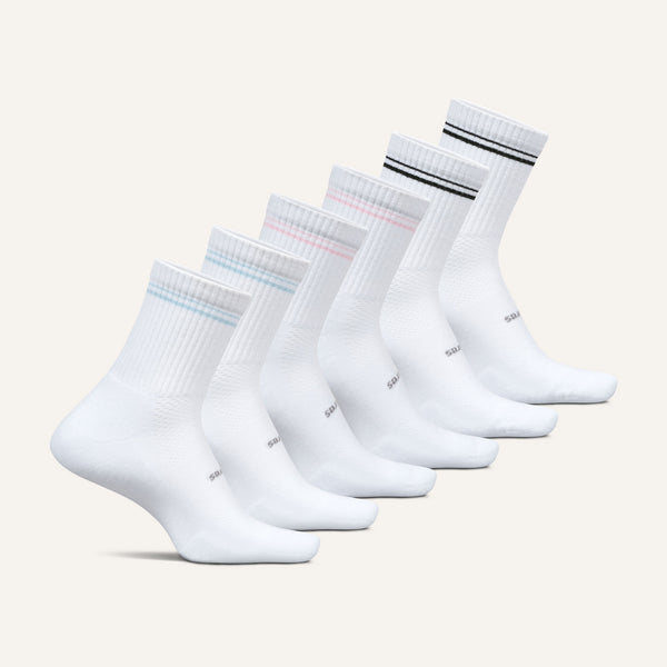 High Performance Max Cushion Quarter Tall 6 Pack - Glacier Black Mix