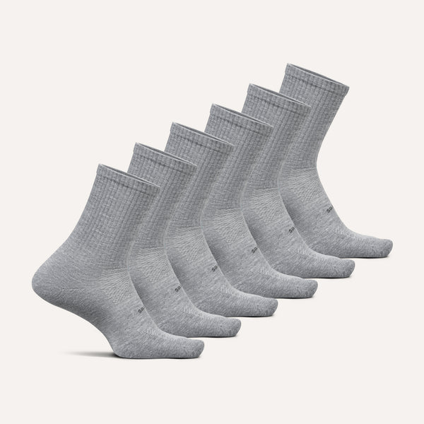 High Performance Max Cushion Quarter Tall 6 Pack - Light Gray Mix