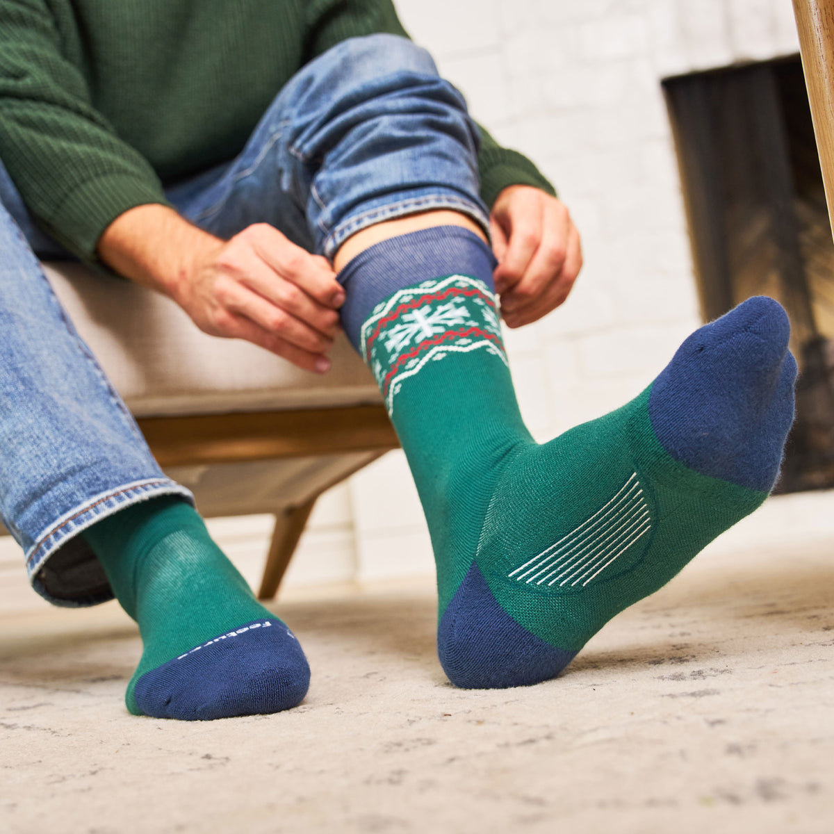 Everyday Men's Max Cushion Crew Evergreen - Evergreen