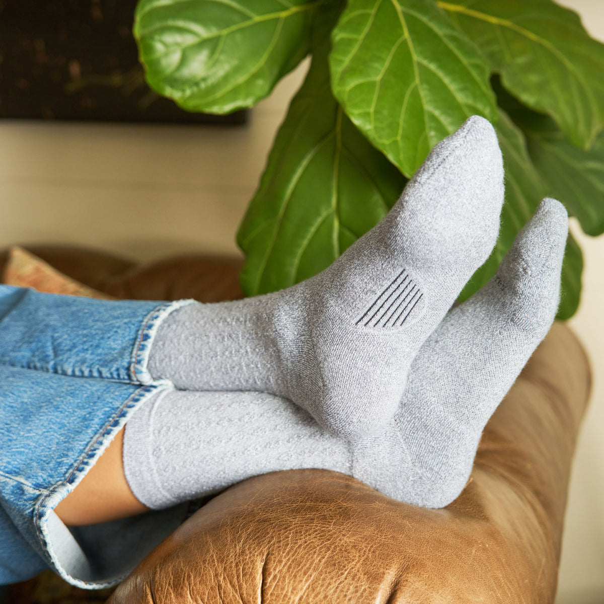 Everyday Women’s Max Cushion Crew Plush - Plush Heather