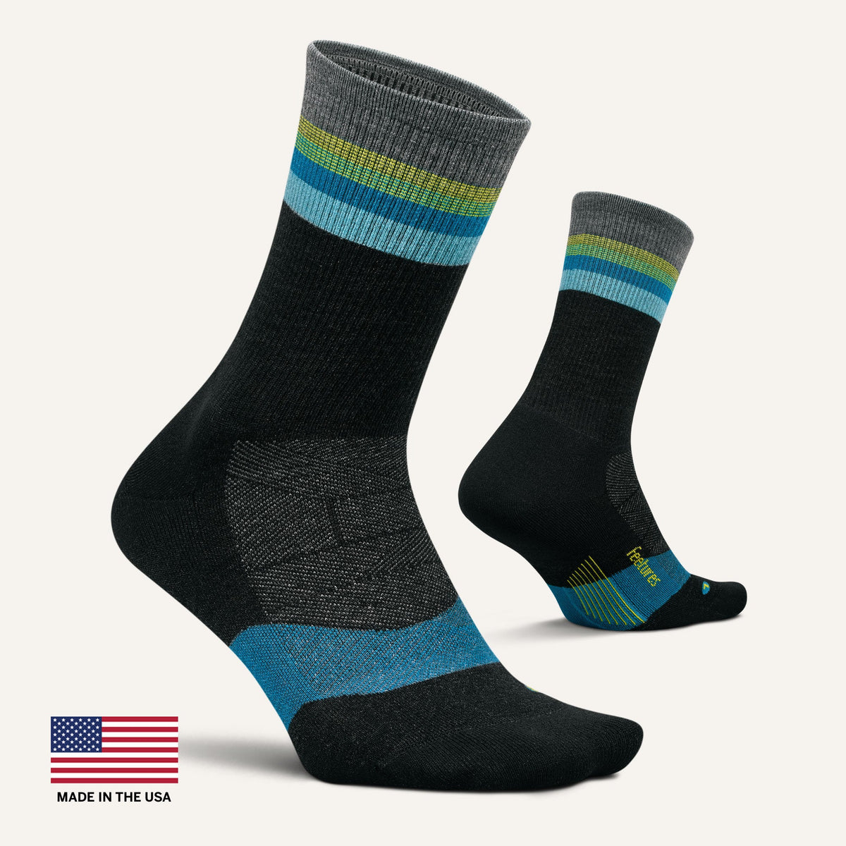 Merino 10 Max Cushion Mini Crew - Luminous Black