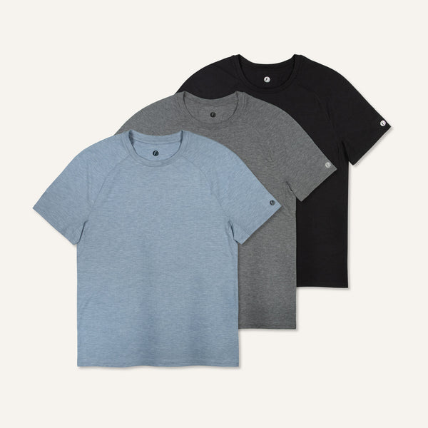 Men's Stride Flex Performance Tee 3 Pack - Slate Black Mix