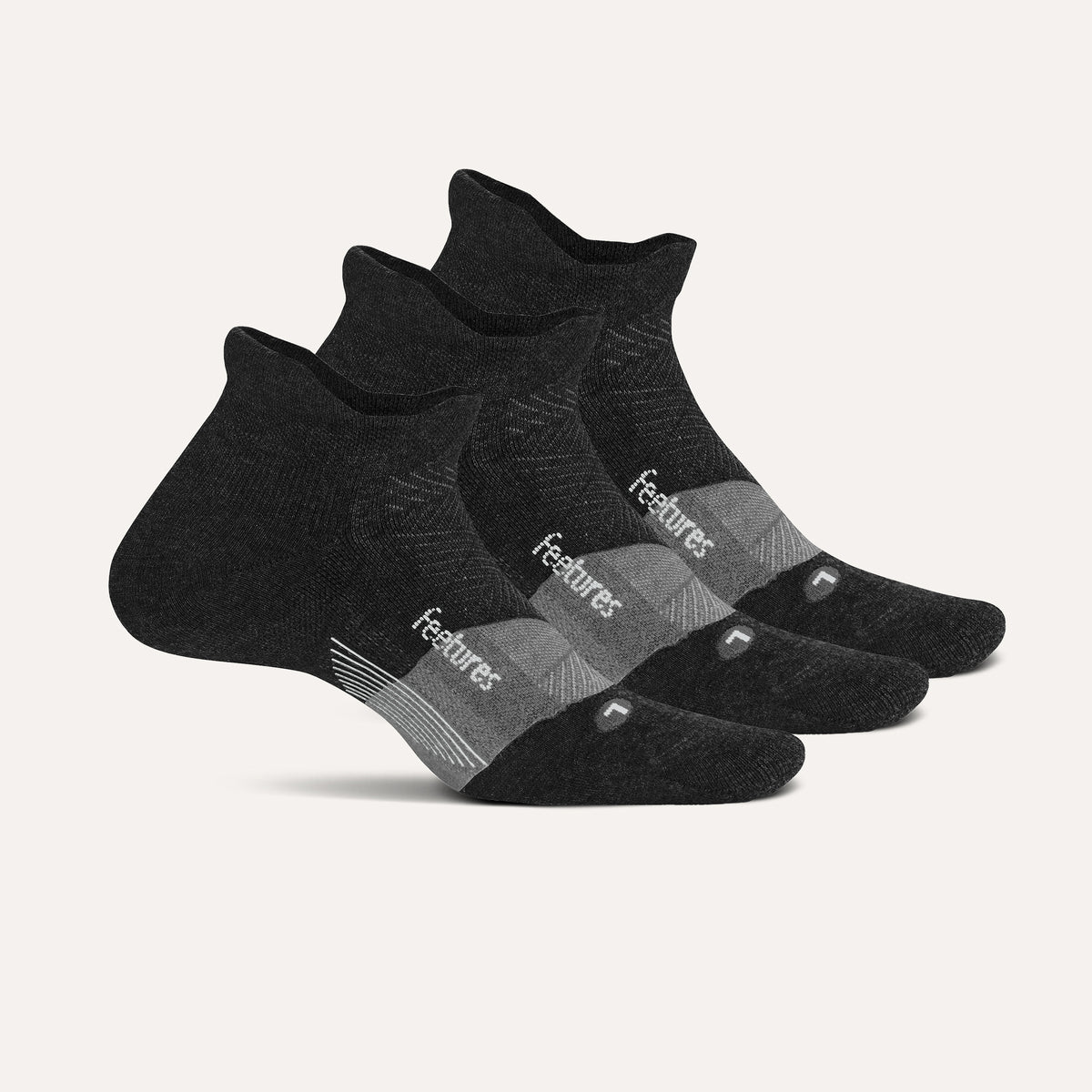 Merino 10 Max Cushion Tab 3 Pack - Charcoal