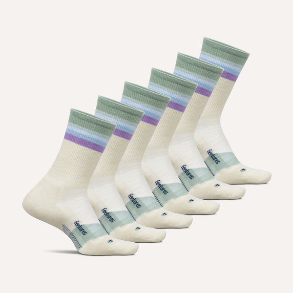 Merino 10 Max Cushion Mini Crew 6 Pack - Sandstone Mix