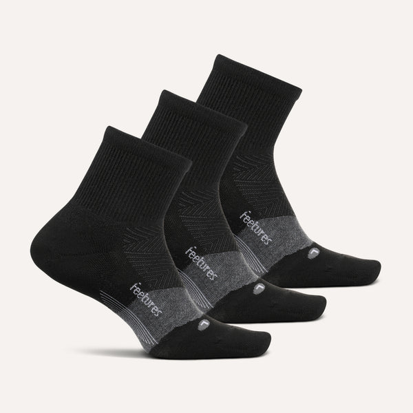 Merino 10 Max Cushion Quarter 3 Pack - Black Mix