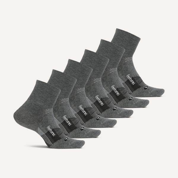 Merino 10 Max Cushion Quarter 6 Pack - Gray Mix