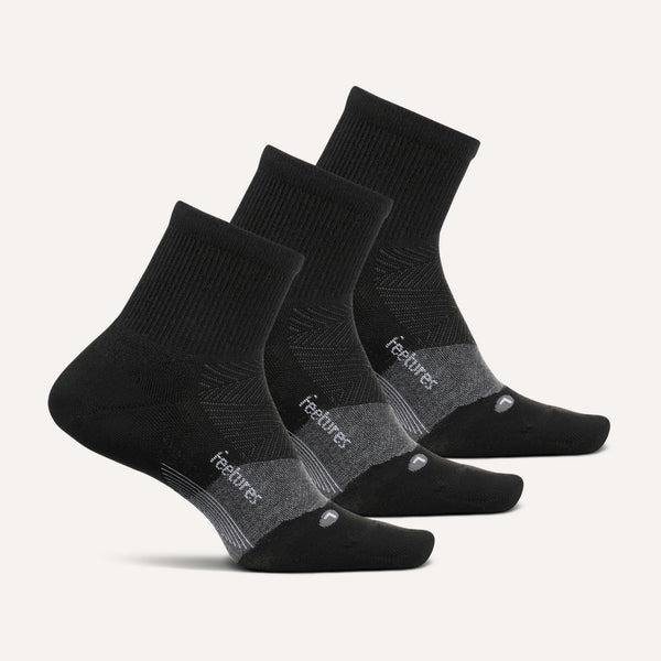 Merino 10 Ultra Light Quarter 3 Pack - Black Mix