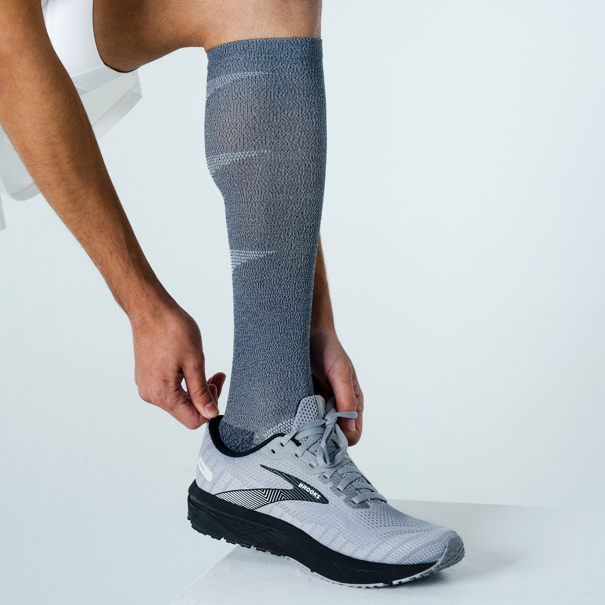 Graduated Compression Light Cushion Knee High - Gray