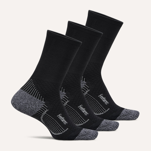 Plantar Fasciitis Relief Sock Light Cushion Mini Crew 3 Pack - Black Mix