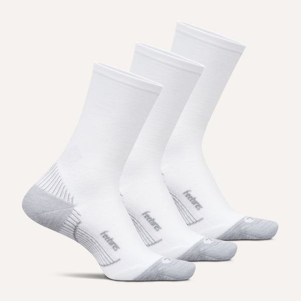 Plantar Fasciitis Relief Sock Light Cushion Mini Crew 3 Pack - White Mix