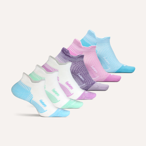 Plantar Fasciitis Relief Sock Light Cushion Tab 6 Pack - White Stone Mix