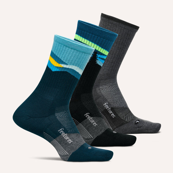 Trail Max Cushion Mini Crew 3 Pack - Aurora Gray Mix