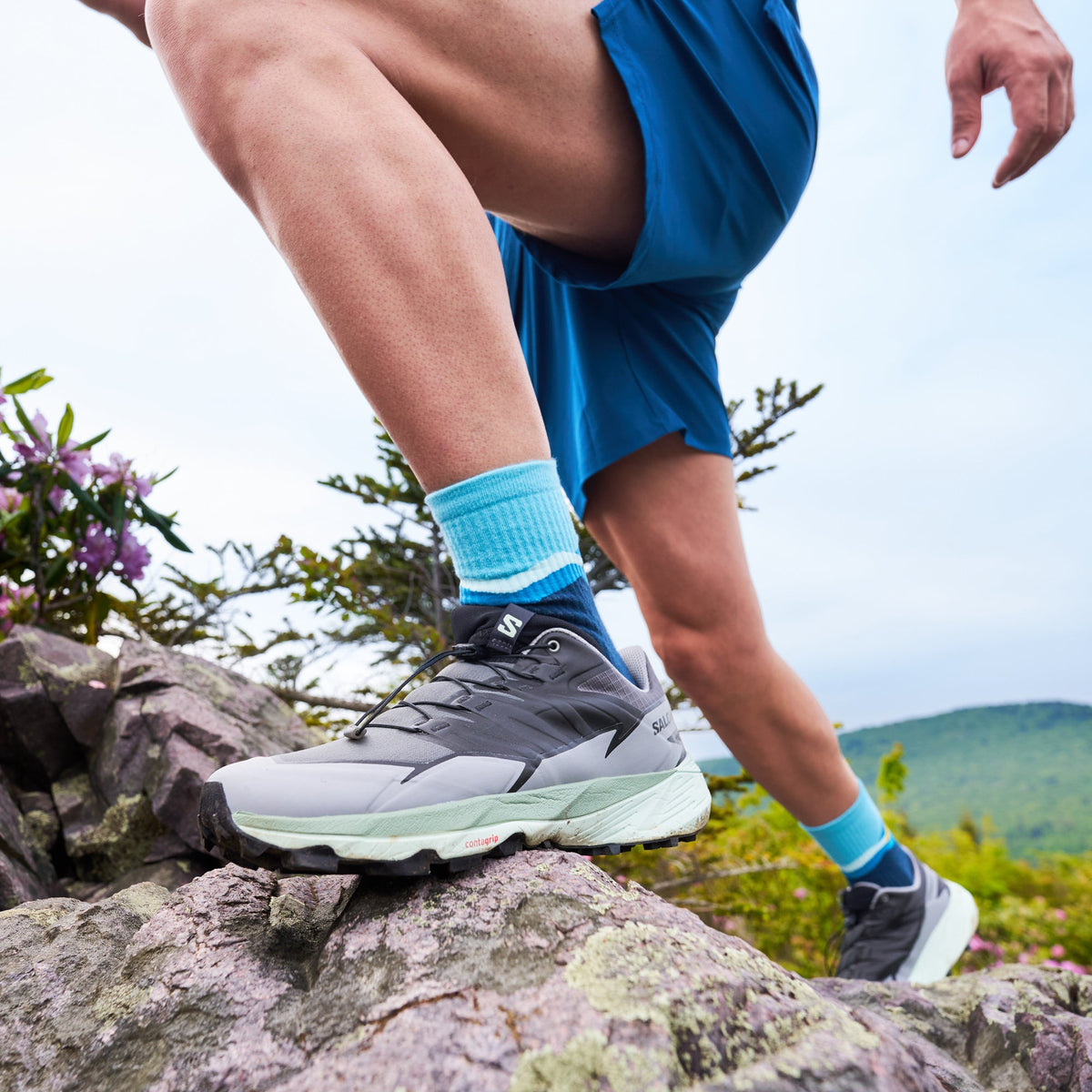 Trail Max Cushion Mini Crew - Mountain High Blue