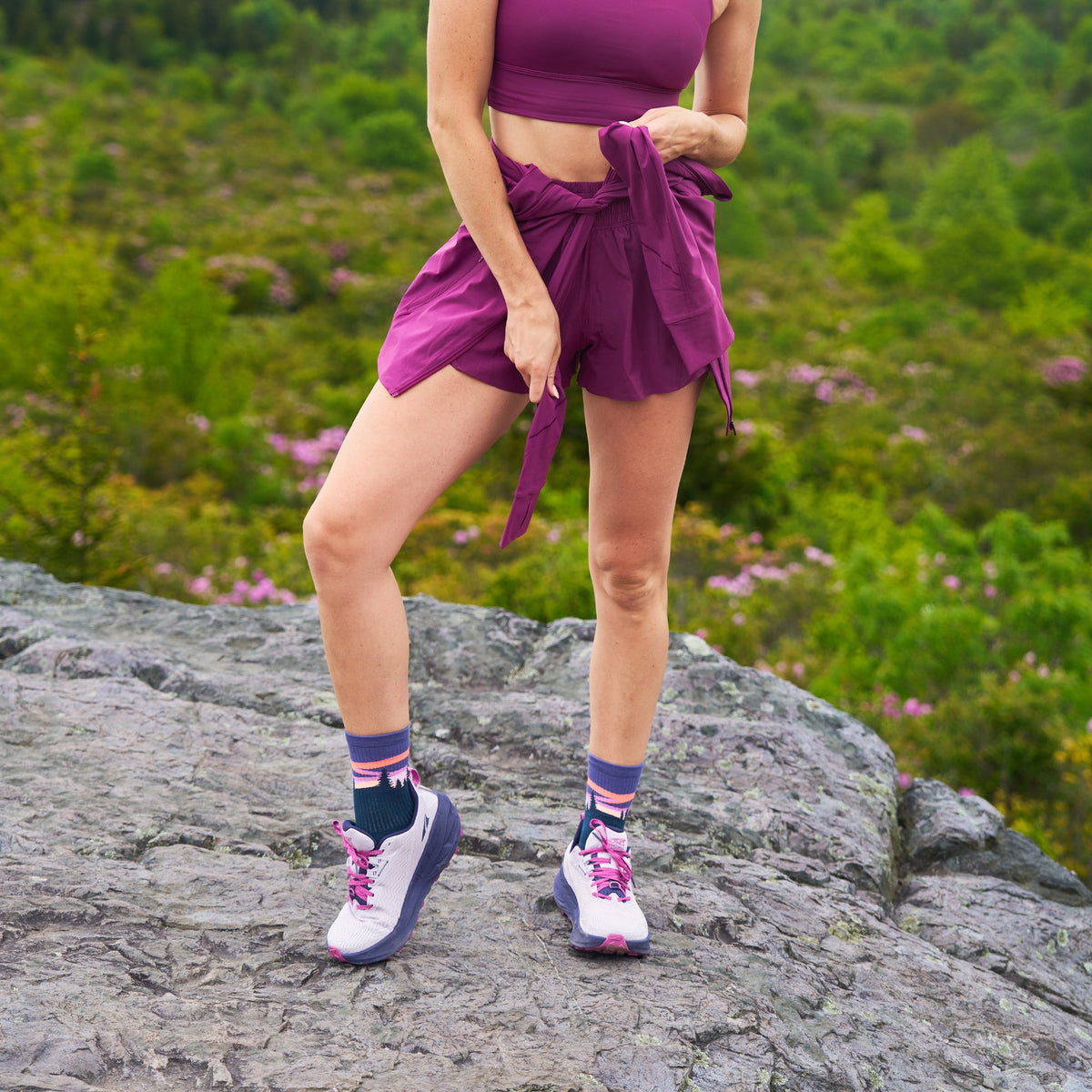 Trail Max Cushion Mini Crew - Purple Aurora