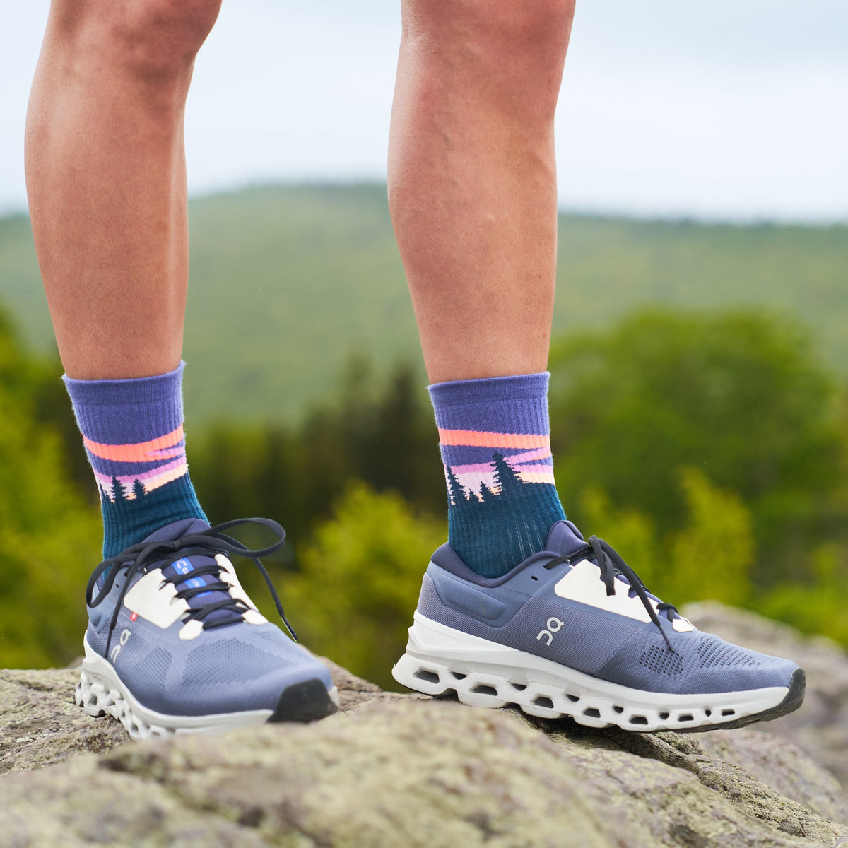 Trail Max Cushion Mini Crew 3 Pack - Aurora Gray Mix
