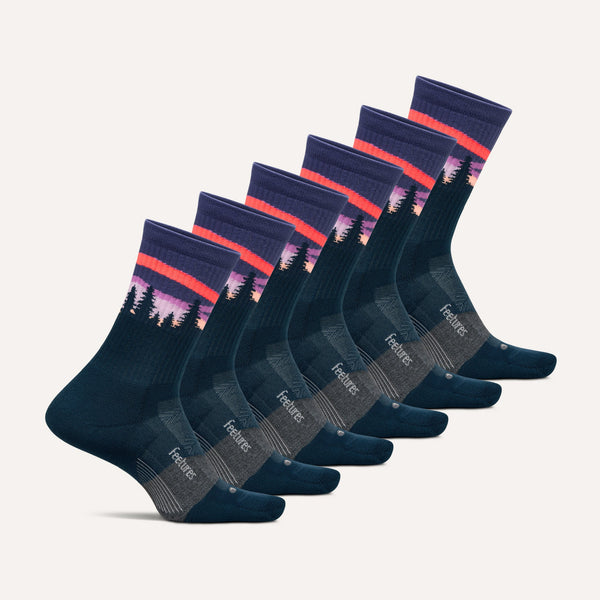 Trail Max Cushion Mini Crew 6 Pack - Purple Aurora Mix