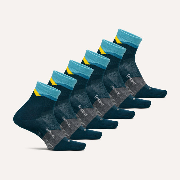 Trail Max Cushion Quarter 6 Pack - Mountain High Blue Mix