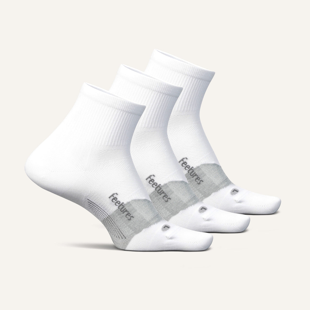 Elite Ultra Light Quarter 3 Pack - White