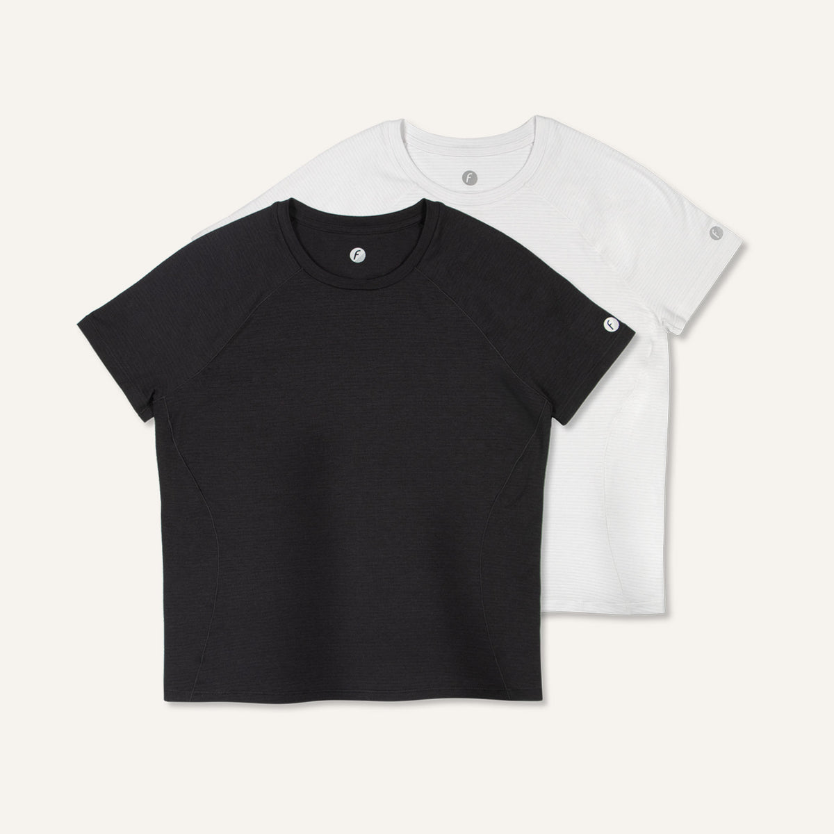Women's Stride Flex Performance Tee 2 Pack - Black White Mix