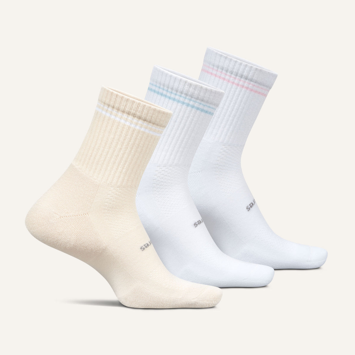 High Performance Max Cushion Quarter Tall 3 Pack - Almond Glacier Mix