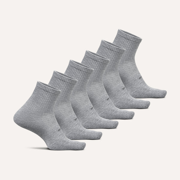 High Performance Max Cushion Quarter Tall 6 Pack - Light Gray Mix